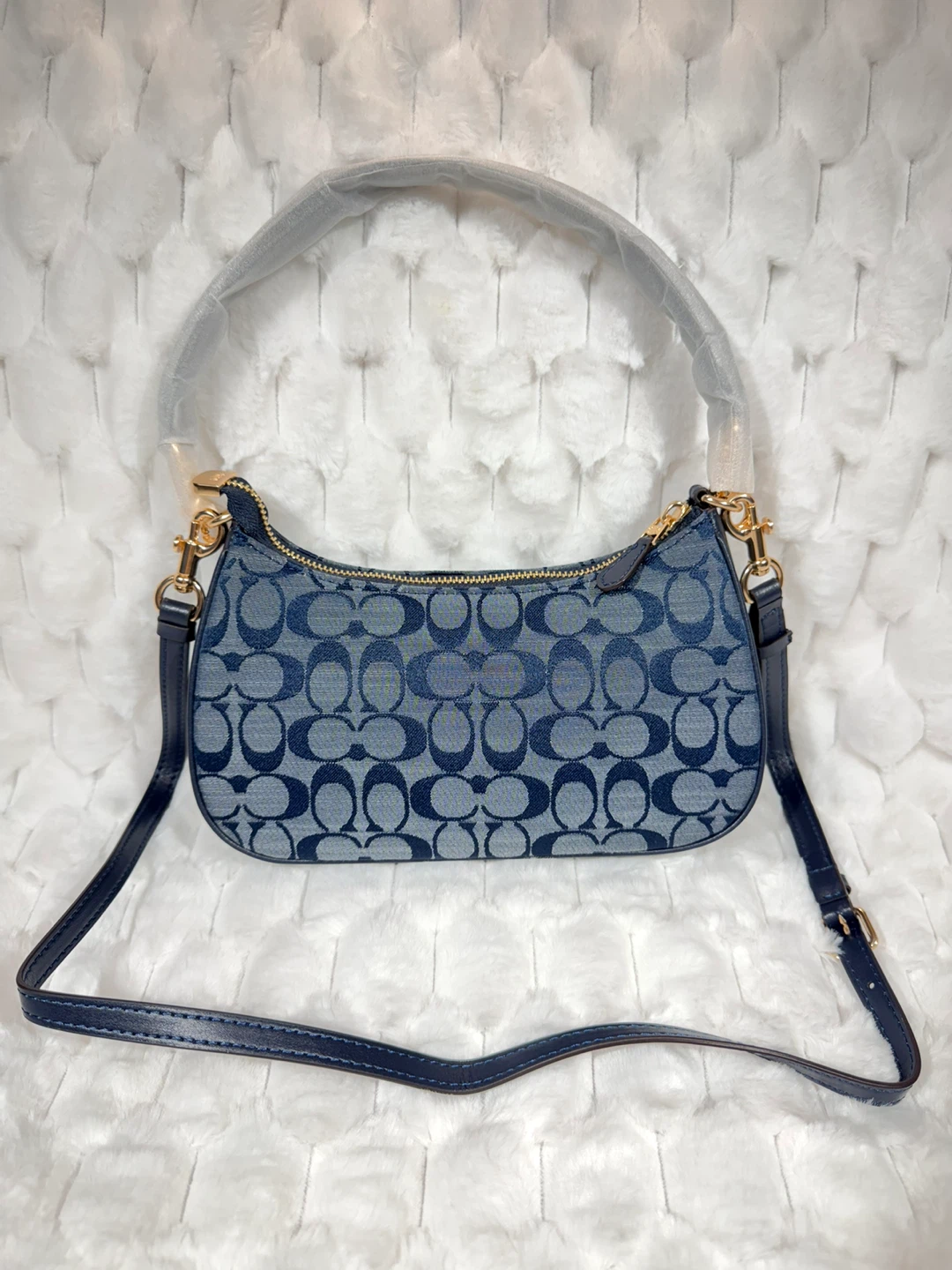 💙Coach Teri Shoulder Bag | Navy Blue Leather |✨ - photo 2