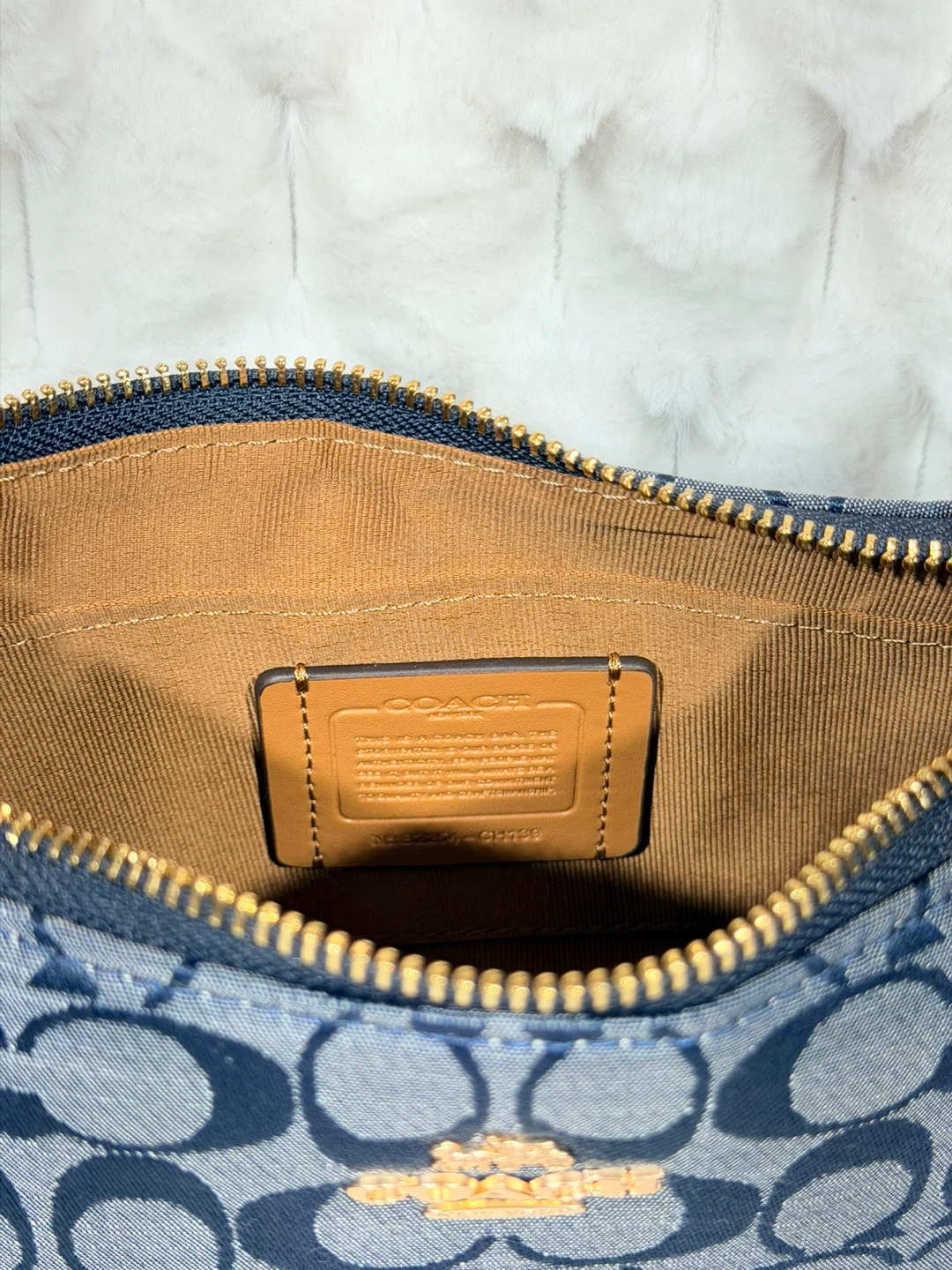 💙Coach Teri Shoulder Bag | Navy Blue Leather |✨ - photo 5