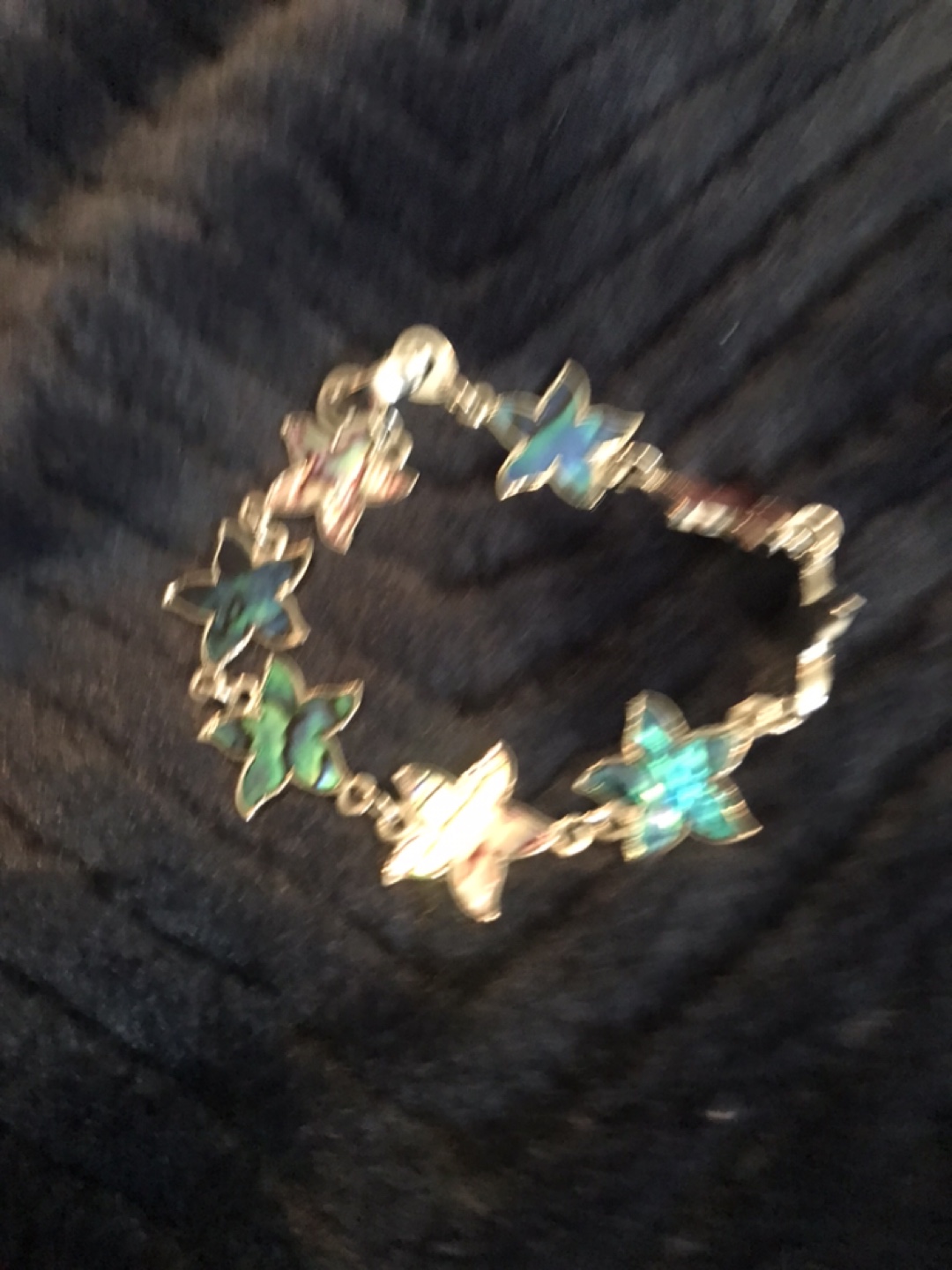 Abalone Sterling Silver Starfish Charm Bracelet - photo 2