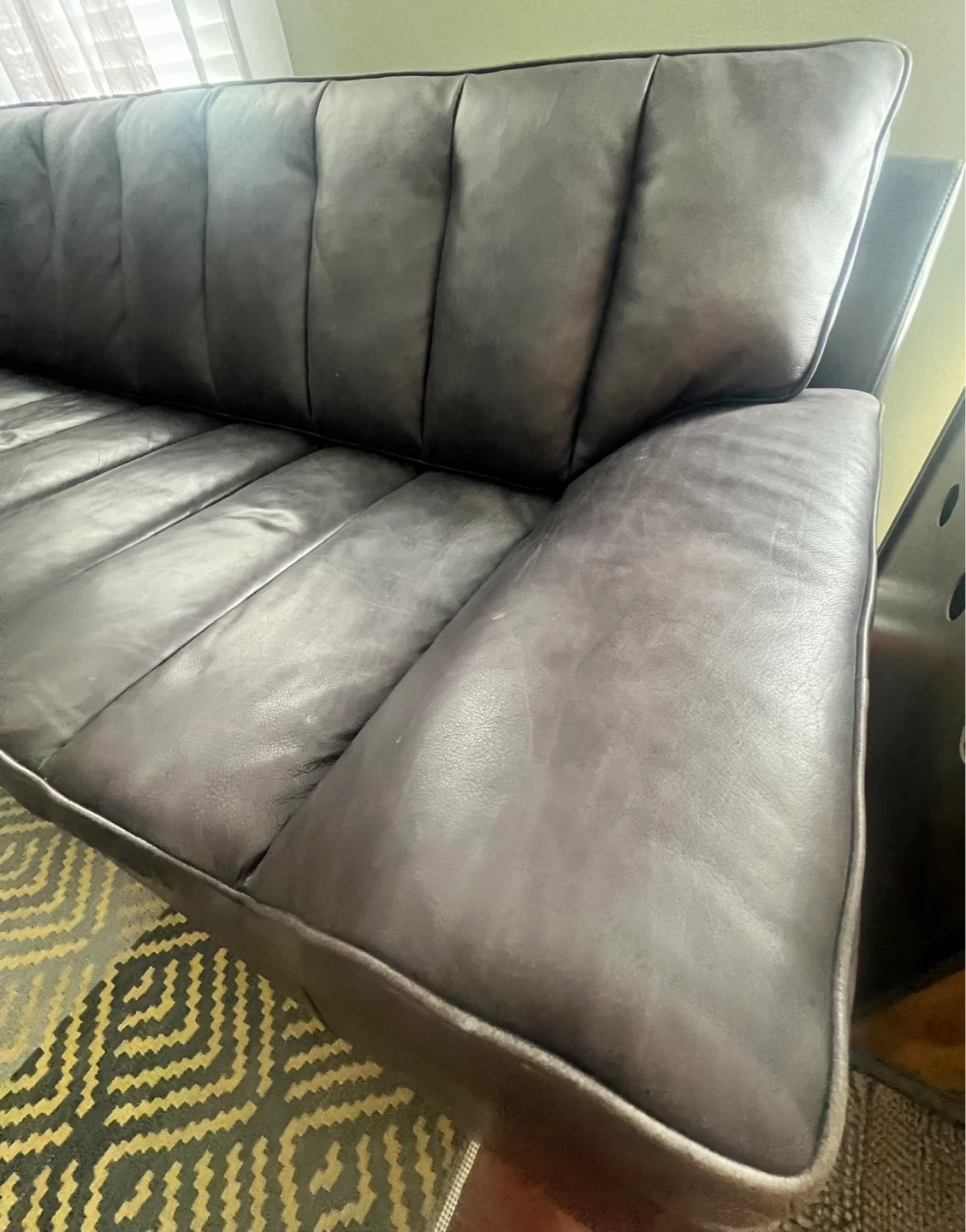 Brown Leather Sofa original price 4,500$ - photo 4