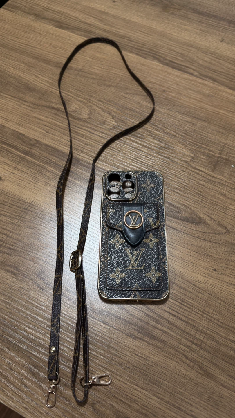 Designer Case For iPhone 15 Pro Max with Crossbody Strap