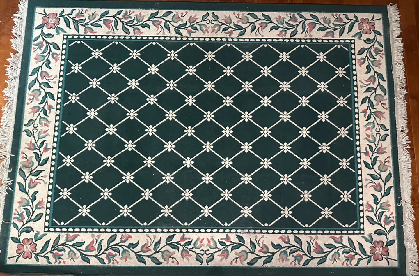 Green Floral Area Rug - photo 2