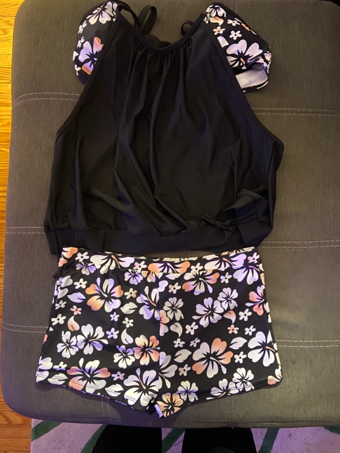 Women's Floral Swimsuit Tankini Set xl - photo 2