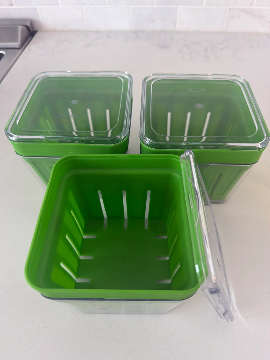 OXO Green Food Keepers and Citrus Squeezer Set - photo 2