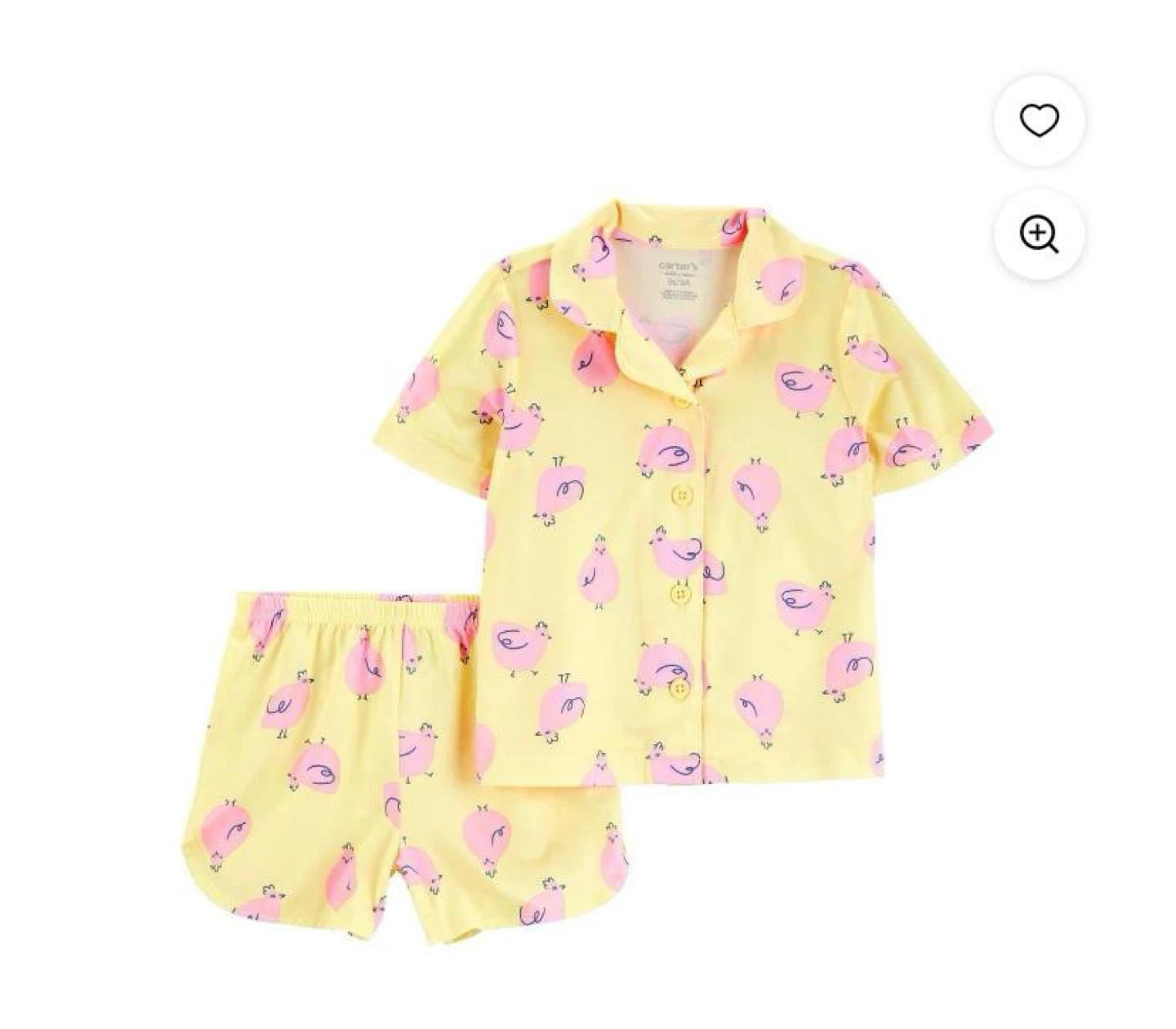 Carter's Yellow Chicken Pajama Set - Size 4T