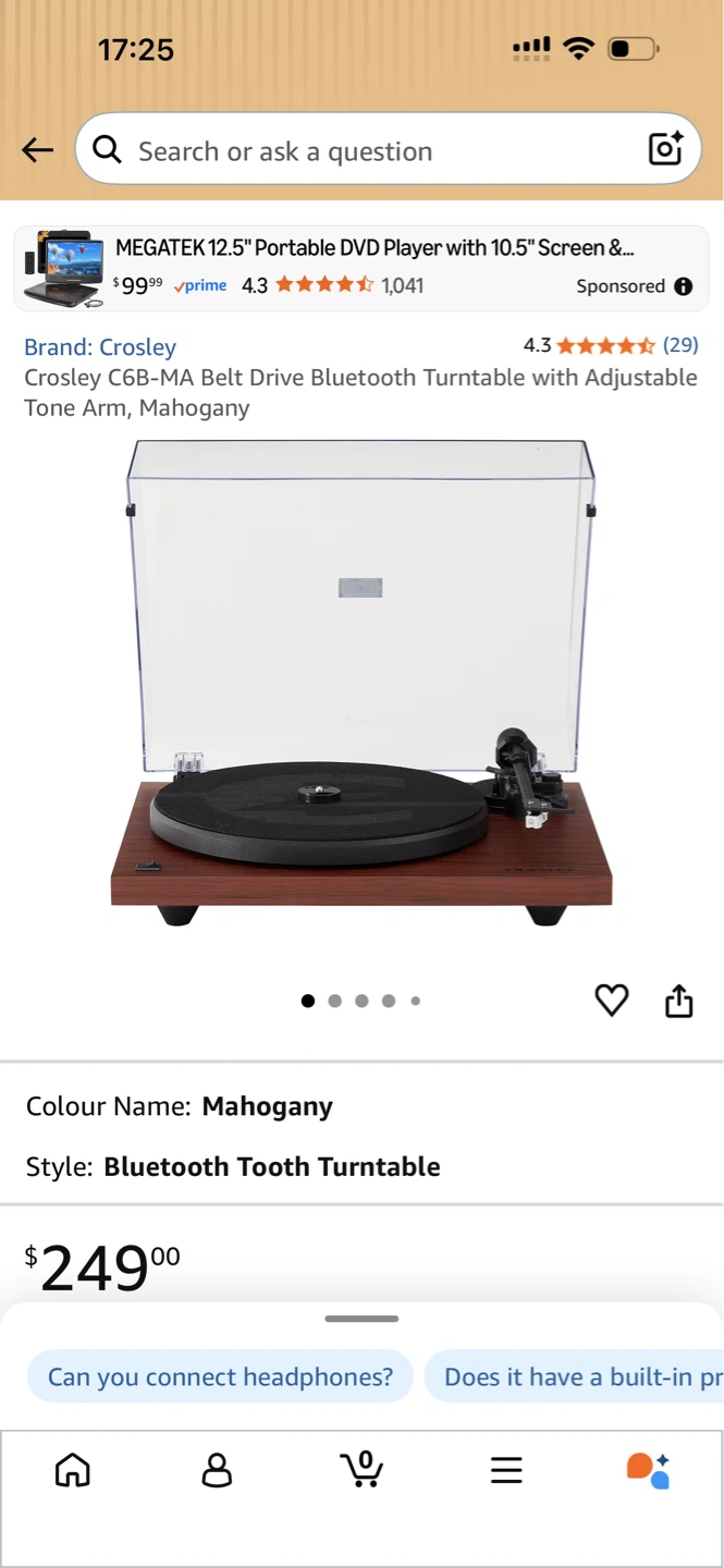 Crosley C6B-MA Bluetooth Record Player - photo 4