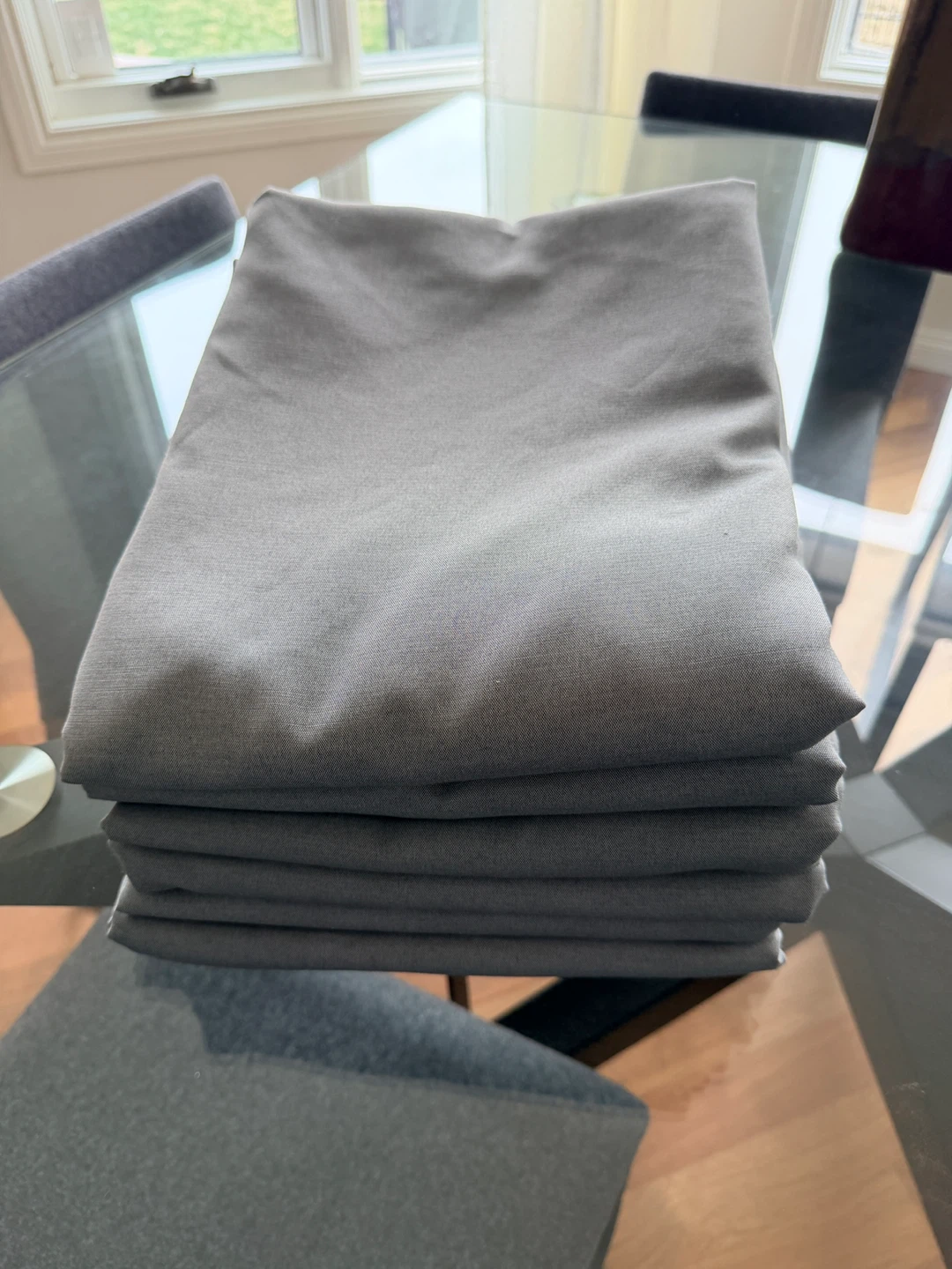 Grey Window Curtains (Set of 6) - photo 2