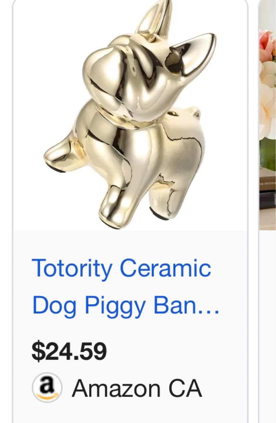 Pink French Bulldog Piggy Bank - photo 4