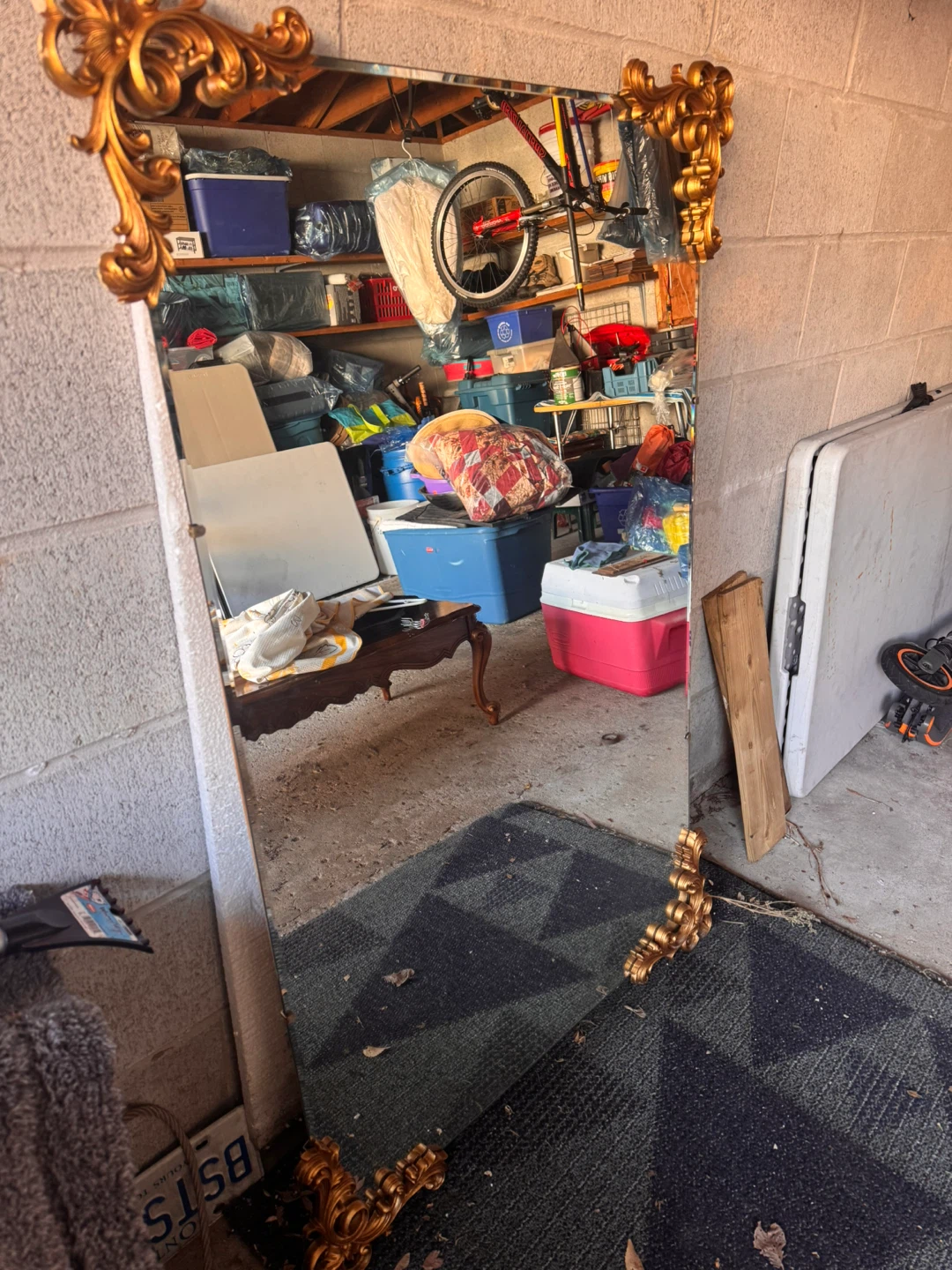 ✨ Vintage Ornate Brass Mirror for Sale ✨ - photo 2