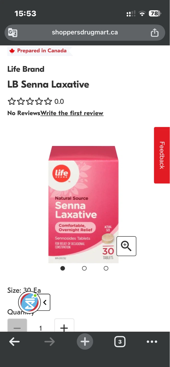 Life Brand LB Senna Laxative – 27 Tablets