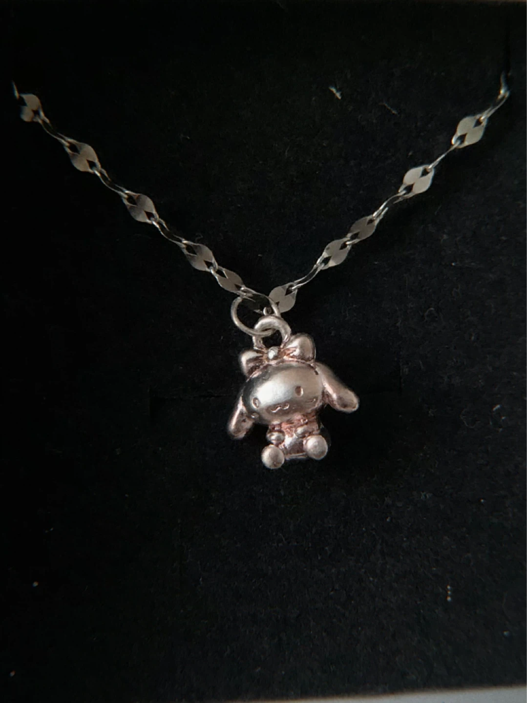 Silver Tone Cinnamoroll Charm Necklace - photo 2