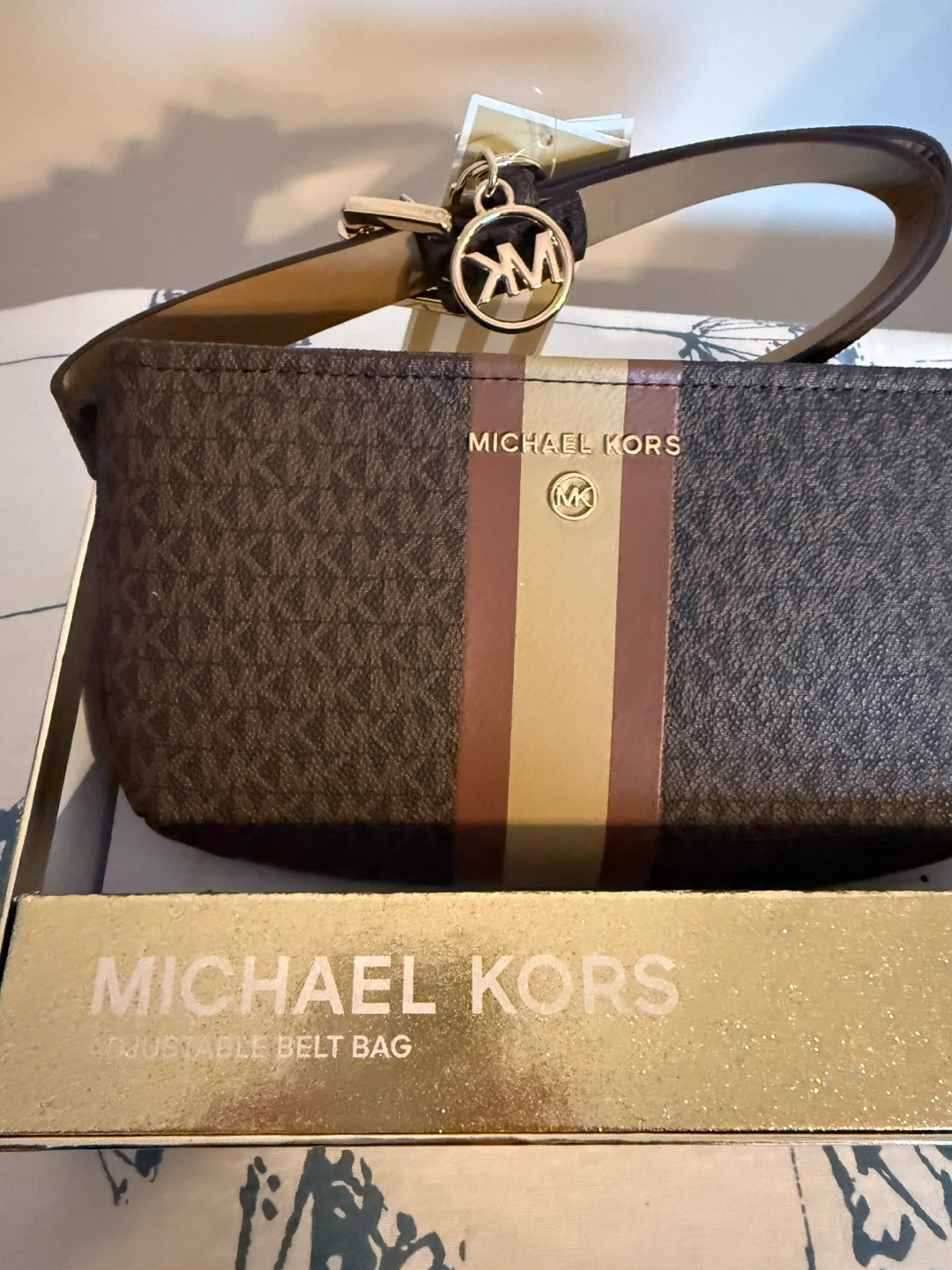 Michael Kors Adjustable Belt Bag - Brown Monogram - photo 2