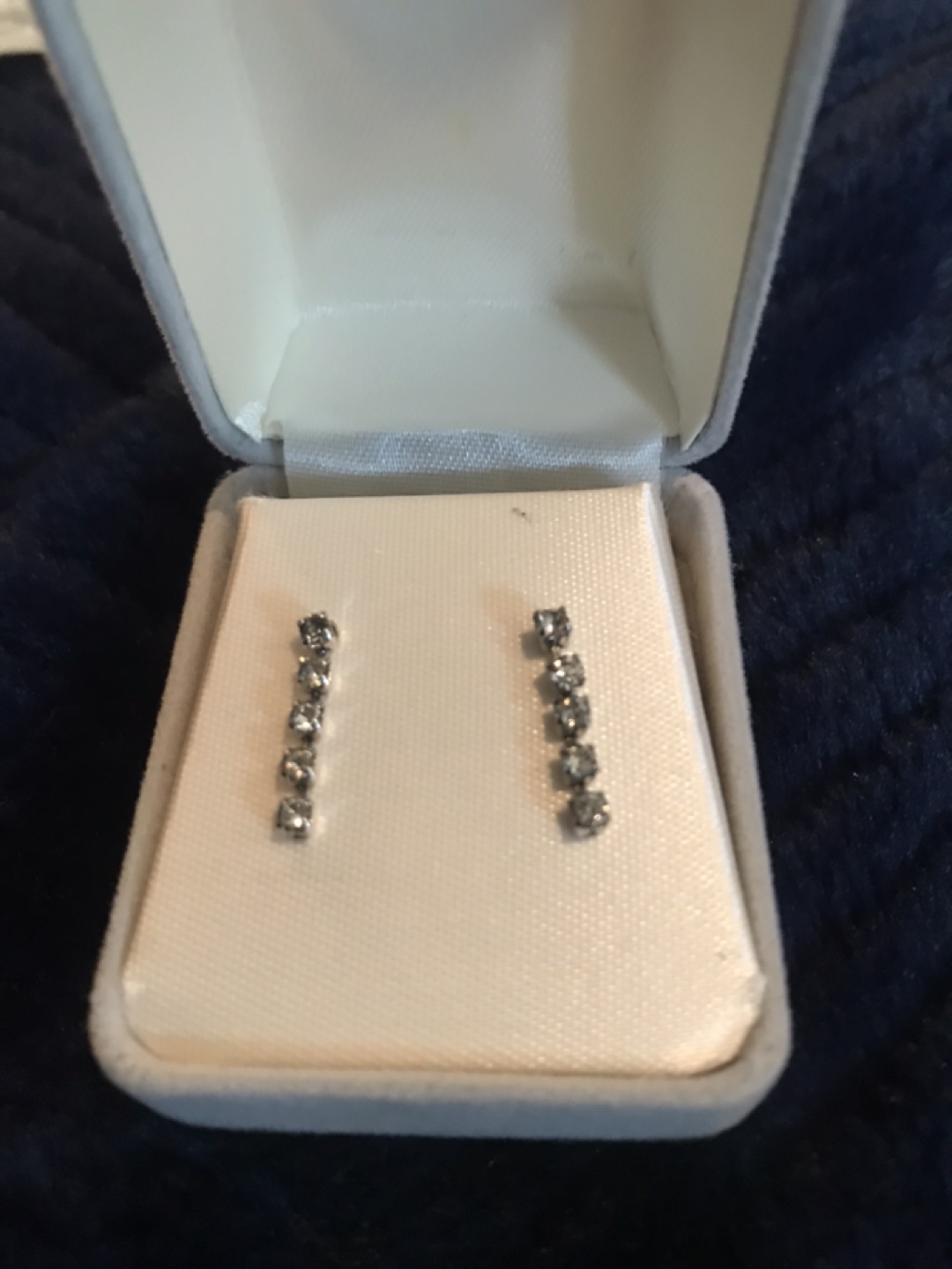 Rhinestone Dangle Earrings in Box - photo 2