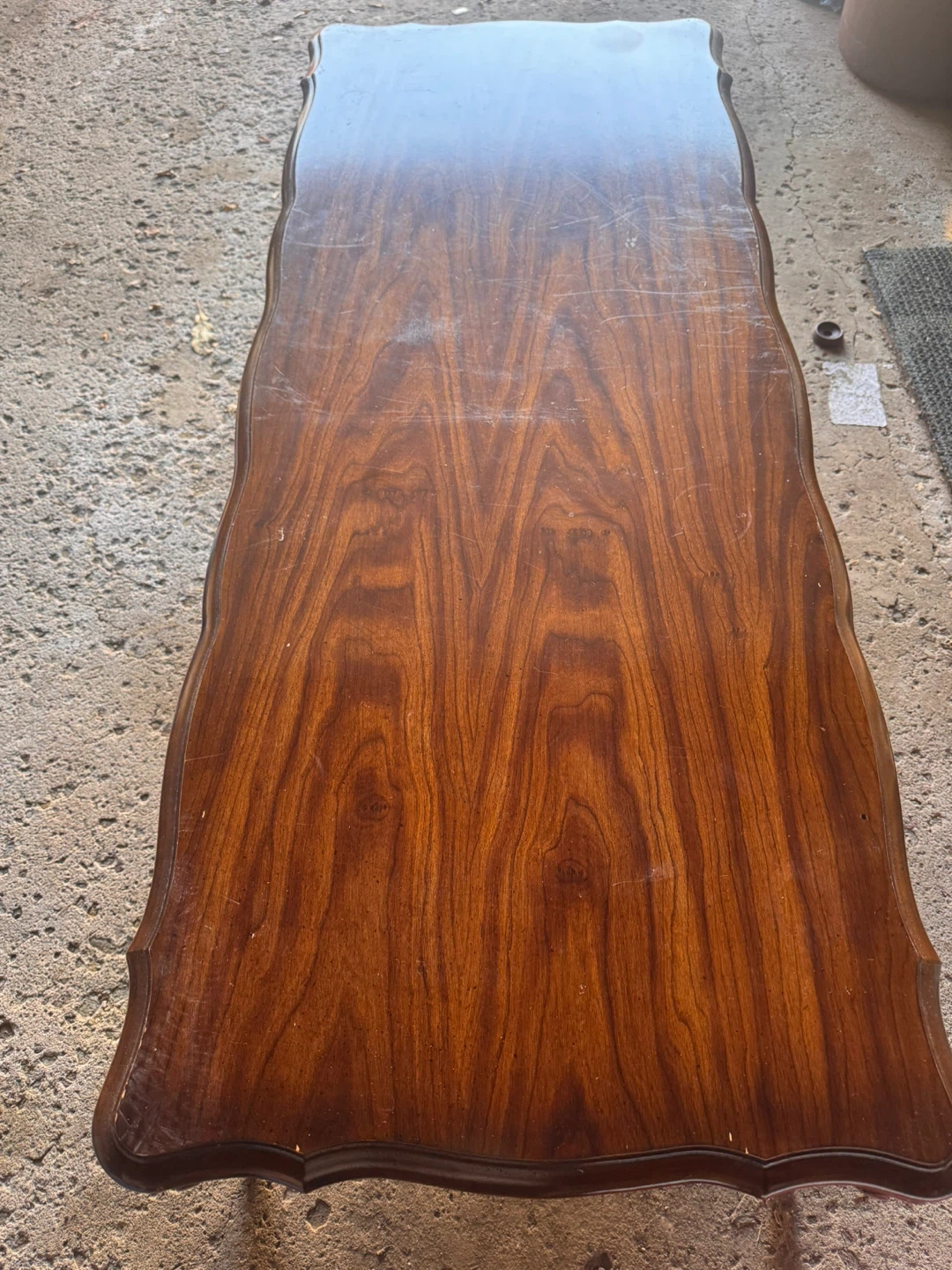 Vintage Wood Coffee Table with Ornate Legs - photo 3