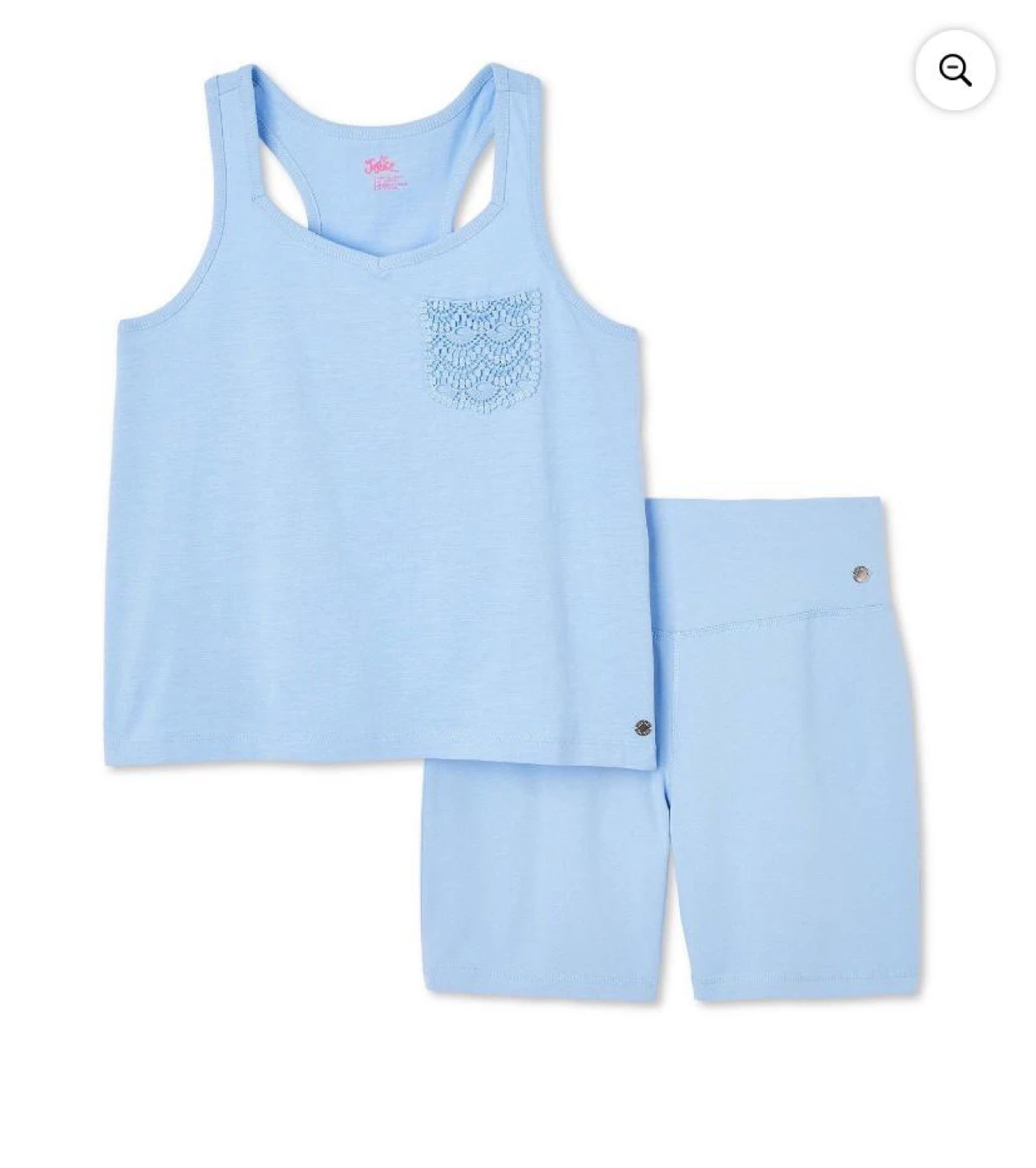 Justice Blue Tank Top & Shorts Set - Sizes M (10) & Xl (16/18)