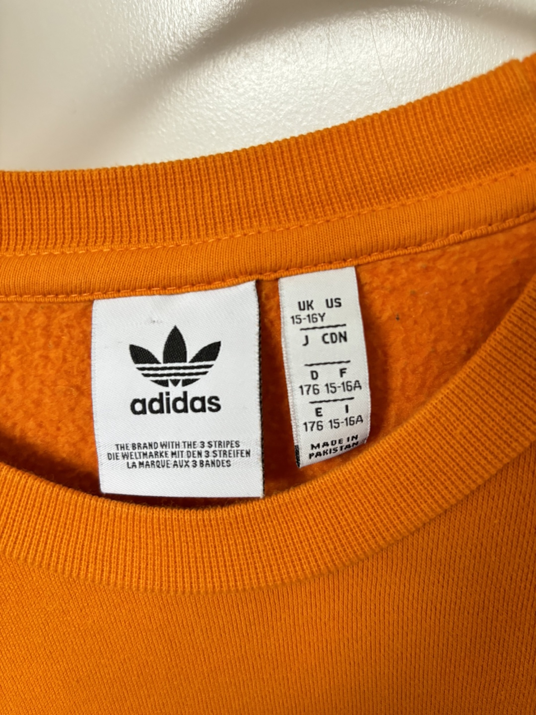 Adidas Orange Trefoil Crewneck Sweatshirt - photo 2