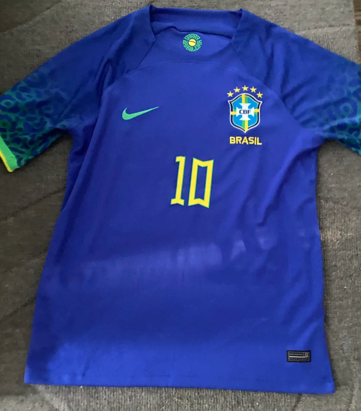 Nike Brasil Neymar Jr #10 Men's Away Jersey 2022/2023