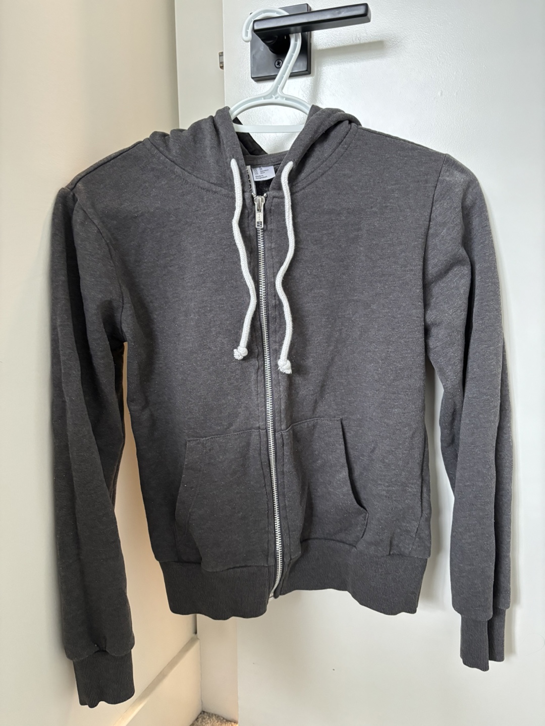 H&M Divided Zip-Up Hoodie - Charcoal Grey - XS
