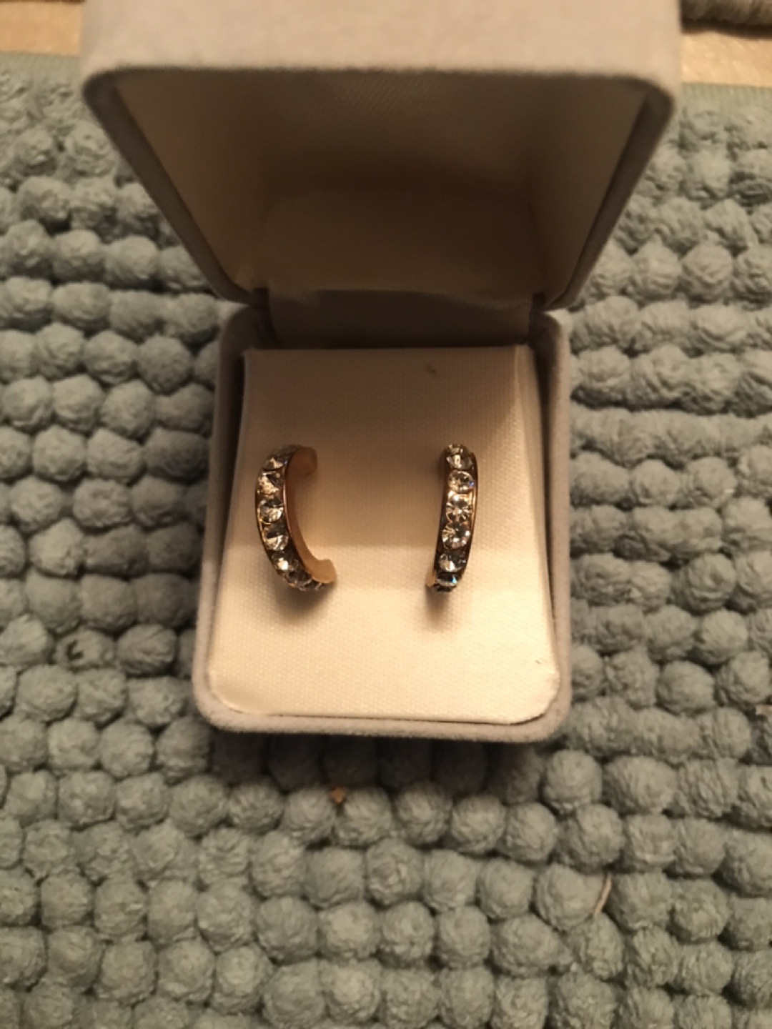 Sparkly Hoop Earrings Cubic Zirconia