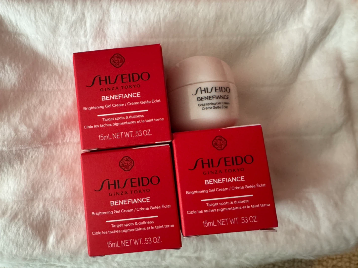 Shiseido Benefiance Brightening Gel Cream (3x 15mL)