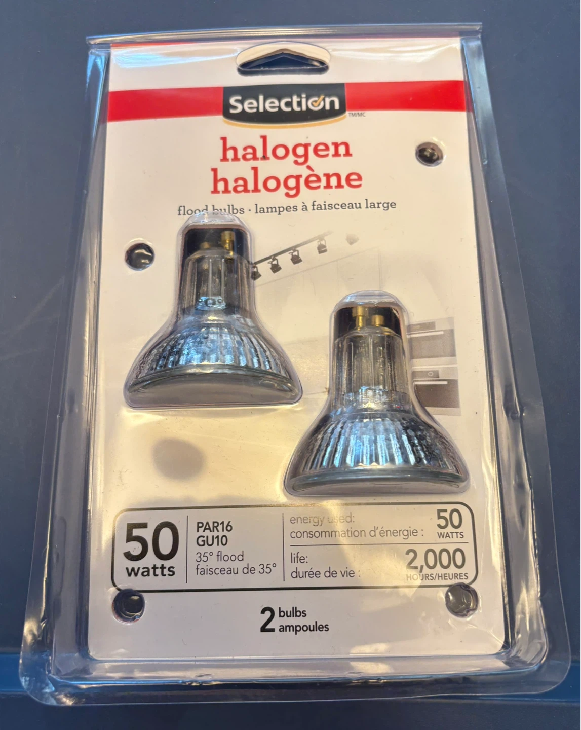 ✨✨Selection Halogen Flood Light Bulbs GU10 50W - 2 Pack