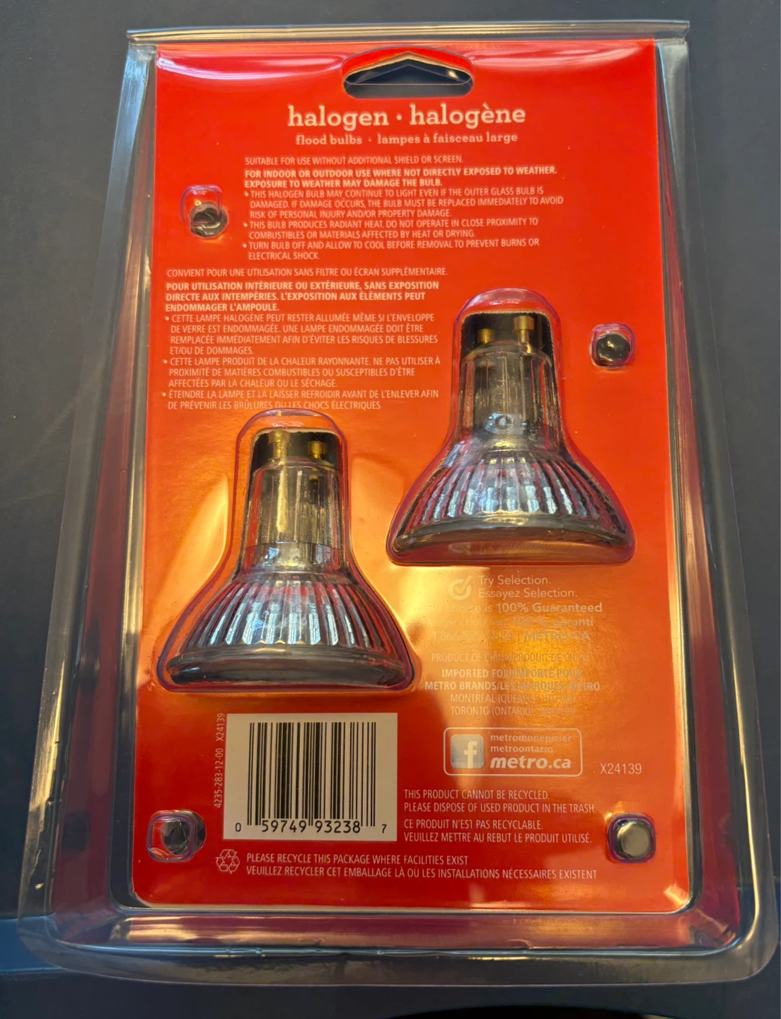 ✨✨Selection Halogen Flood Light Bulbs GU10 50W - 2 Pack - photo 2