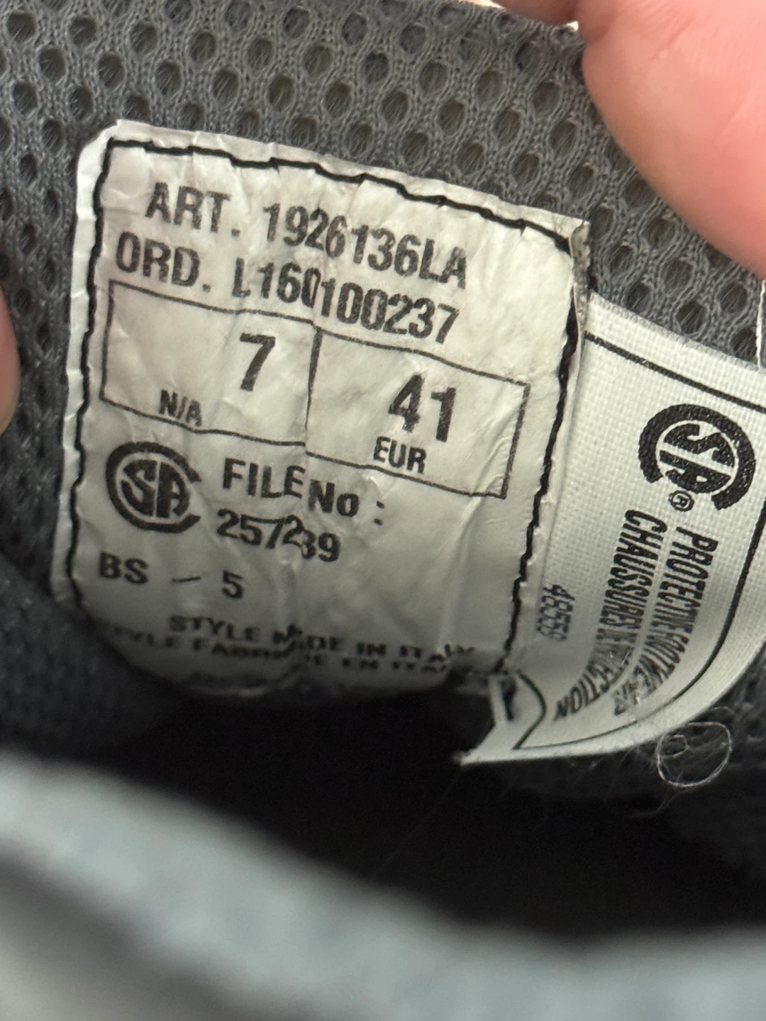 Sidewinder Black Safety Shoes Size 7 / 41 - photo 3
