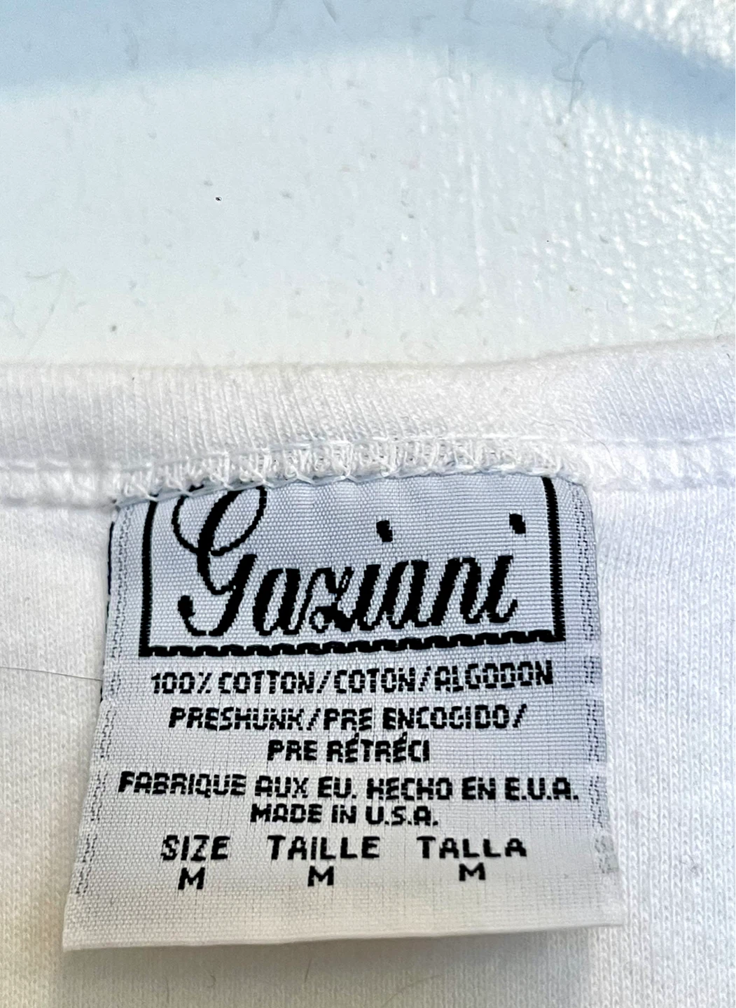Gaziani White Cotton T-Shirt - Size M - photo 3