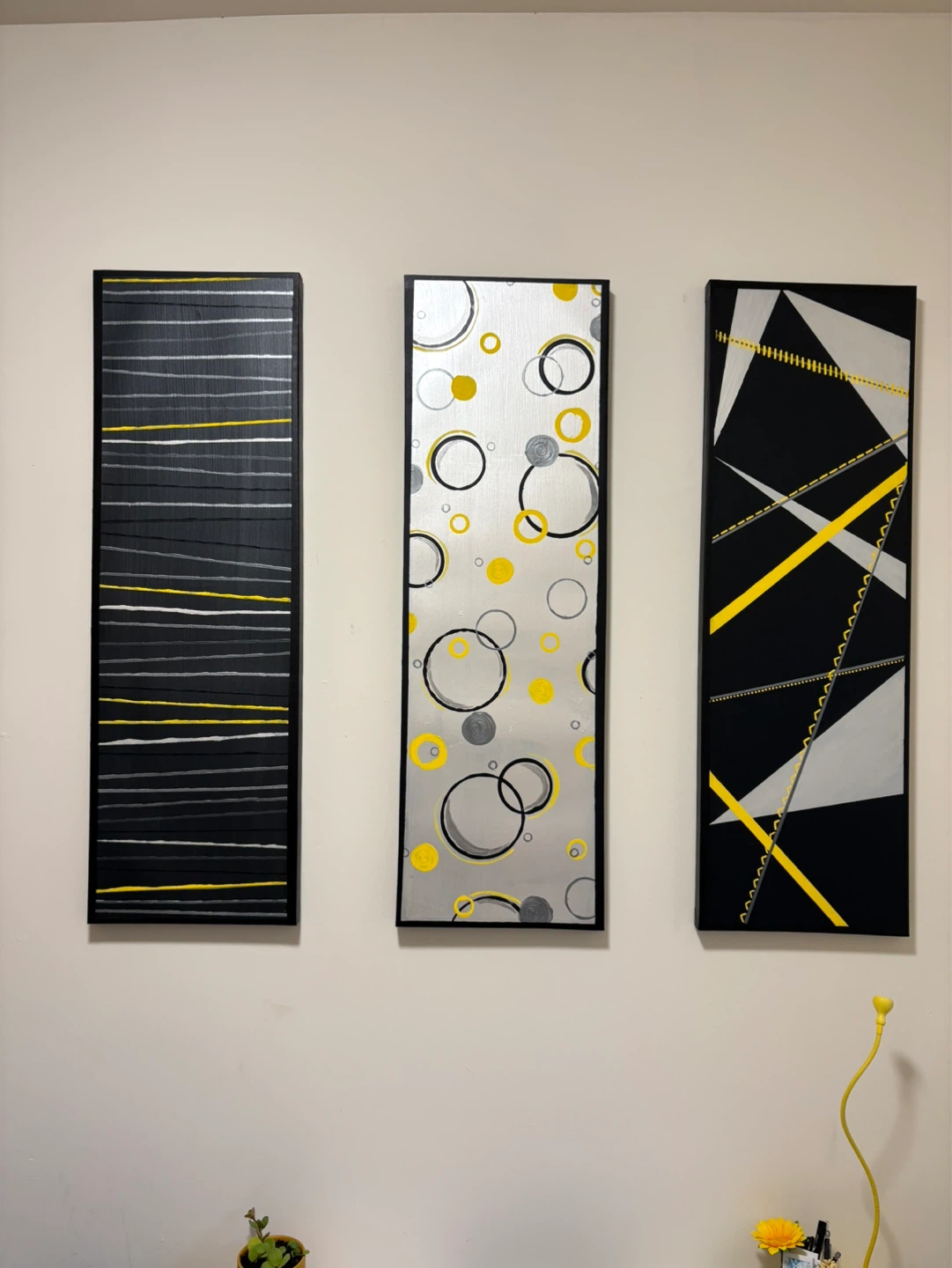 Set of 3 Modern Abstract Wall Art Panels