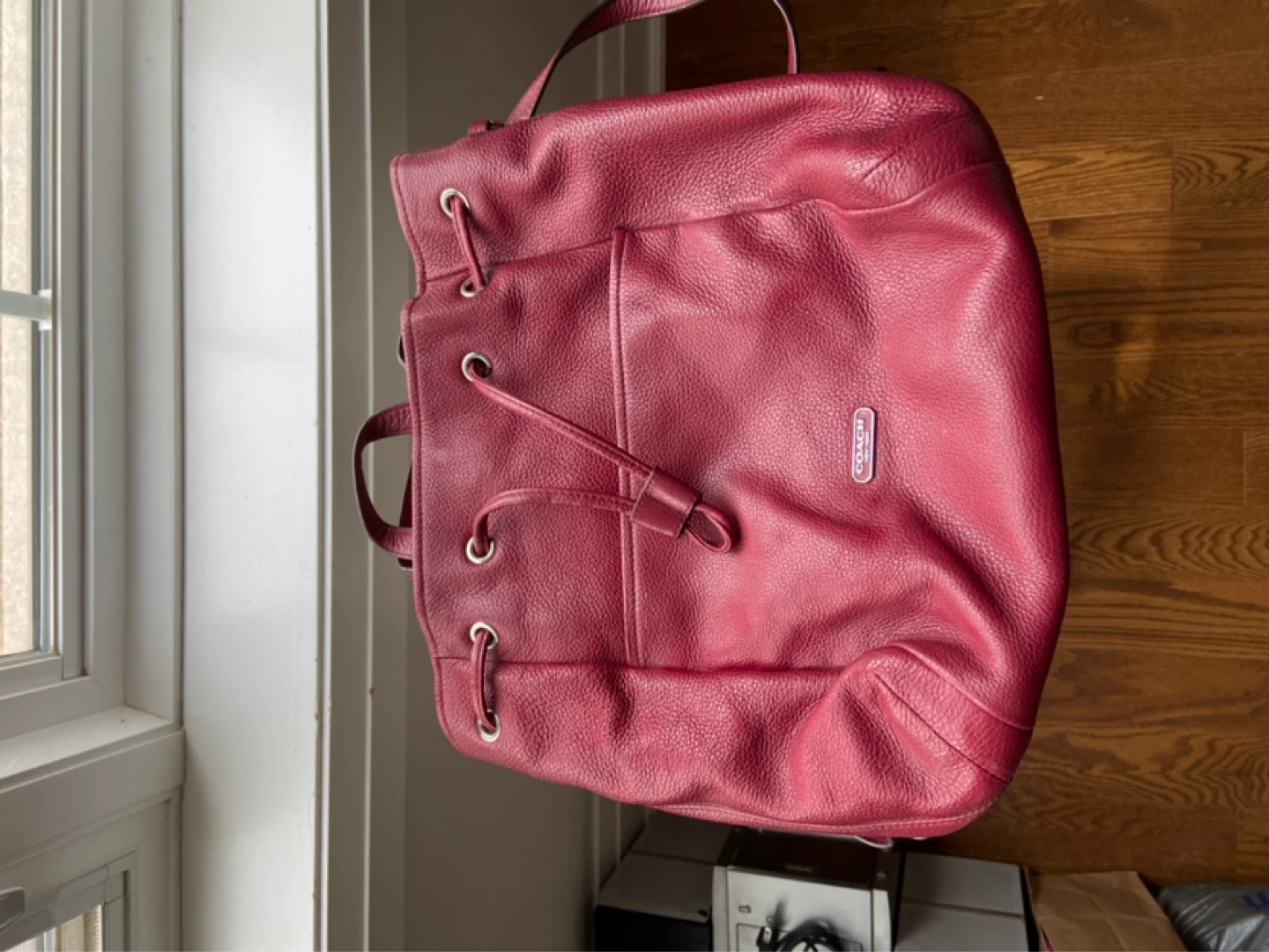 Coach Leather Drawstring Bucket Bag