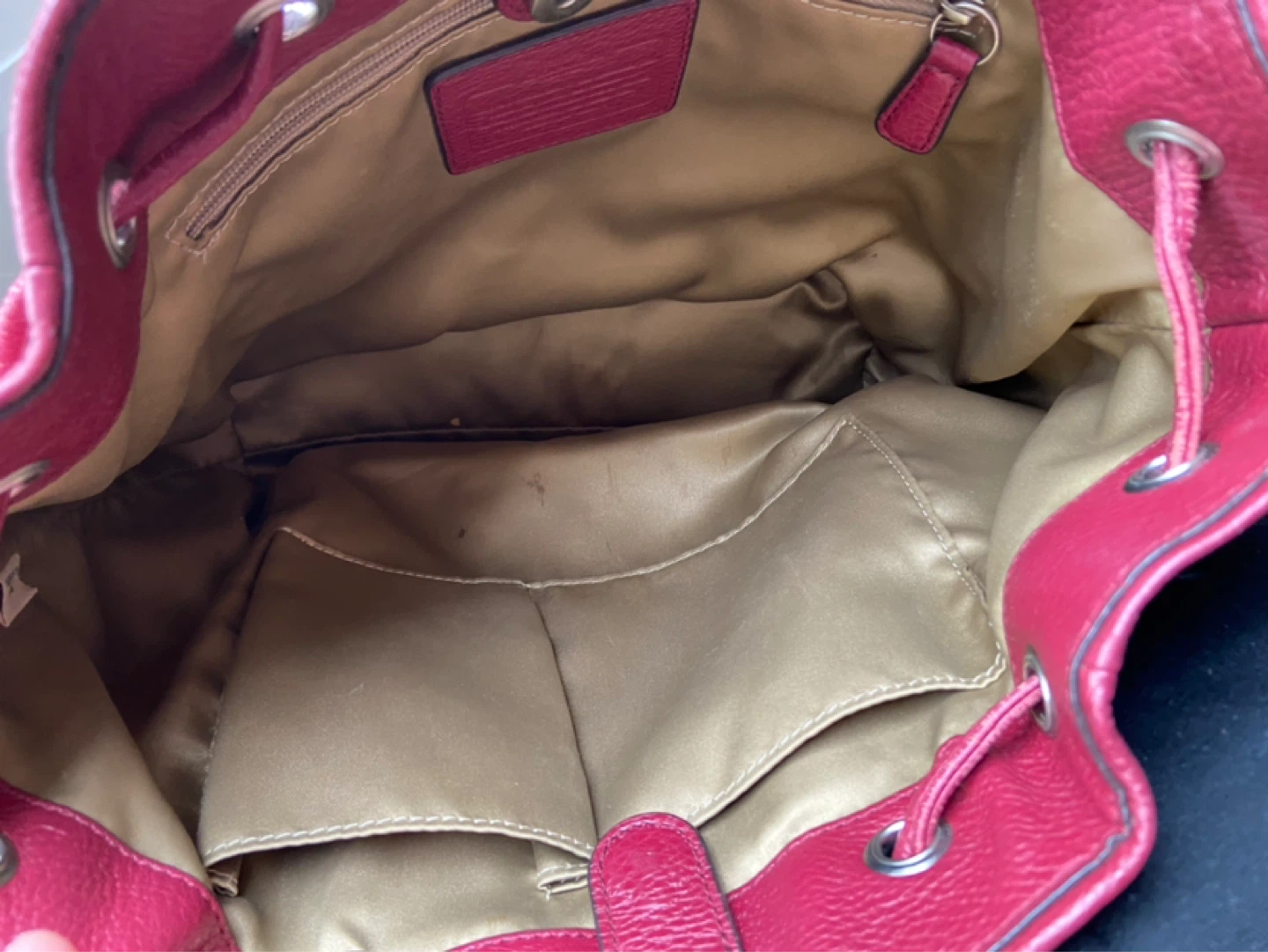 Coach Leather Drawstring Bucket Bag - photo 5