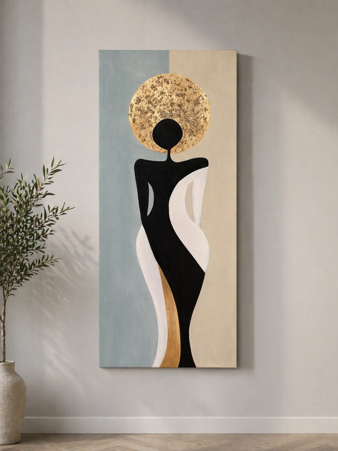 Set of 2 Abstract Woman Canvas Wall Art - photo 2