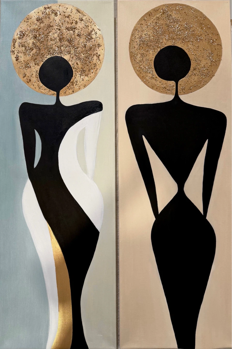 Set of 2 Abstract Woman Canvas Wall Art - photo 4