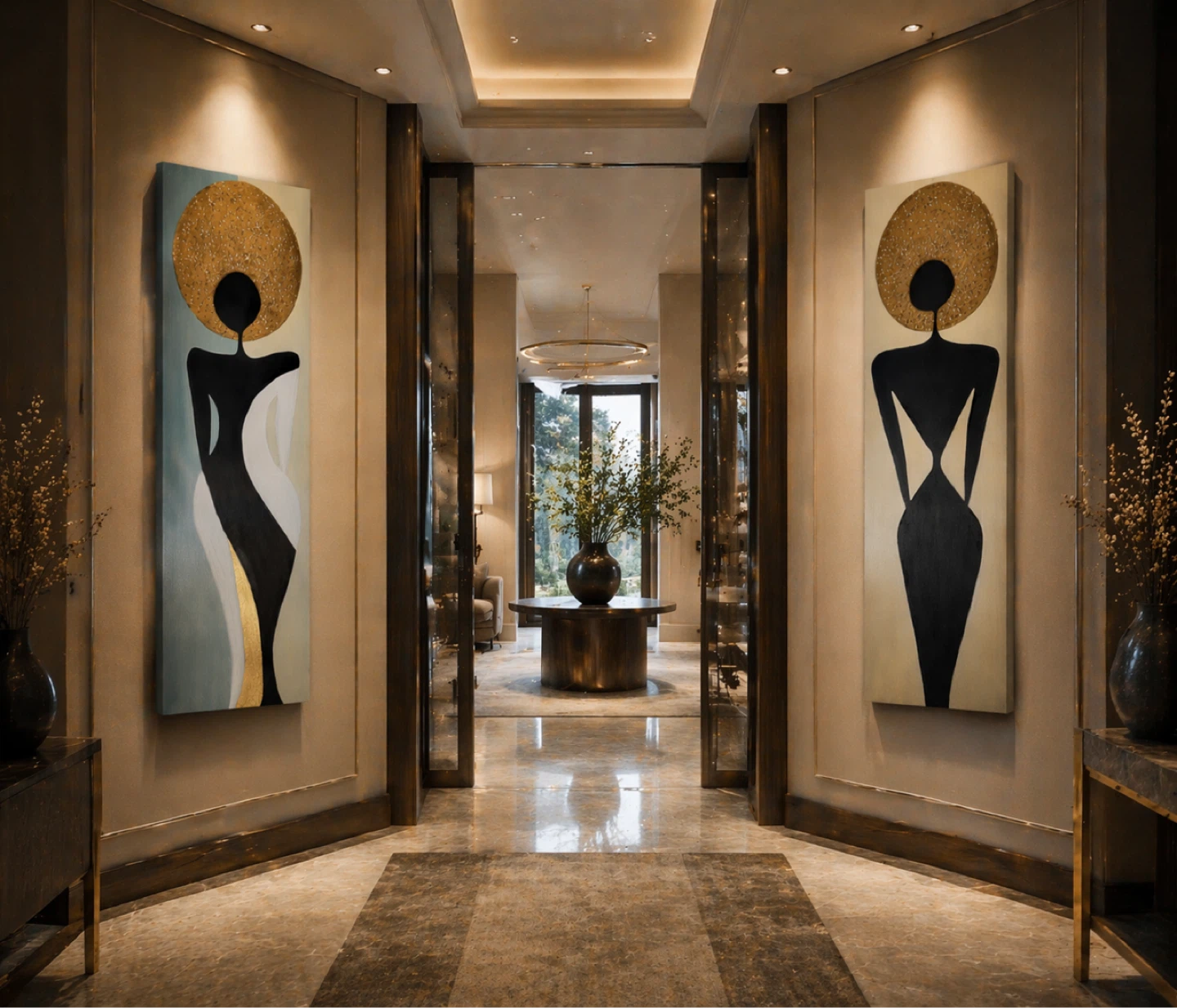 Set of 2 Abstract Woman Canvas Wall Art - photo 3