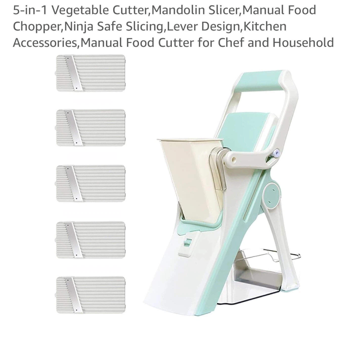 Mandolin Slicer 5-in-1 Vegetable Cutter and - photo 4