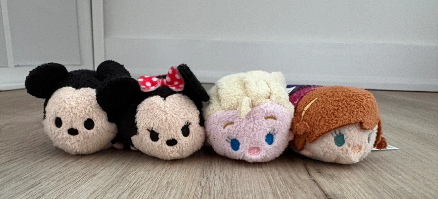 $5@1 Disney Tsum Tsum Plush Set - Mickey, Minnie, Elsa, Anna