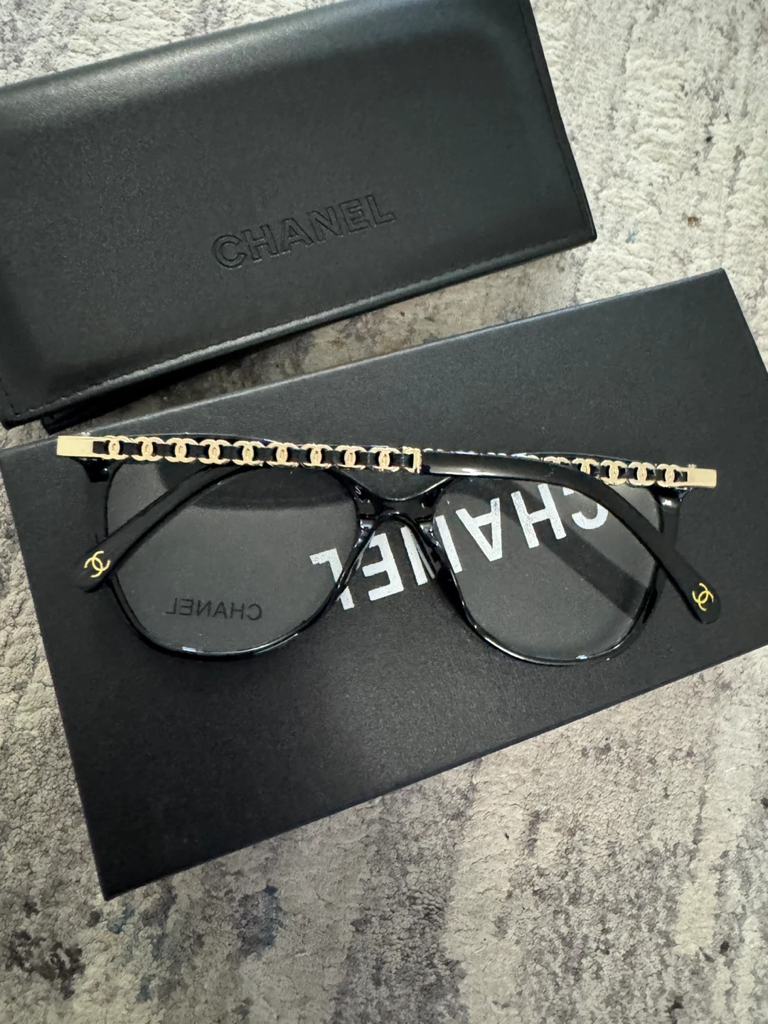 Chanel Black Chain Detail Eyeglasses high quality - photo 3