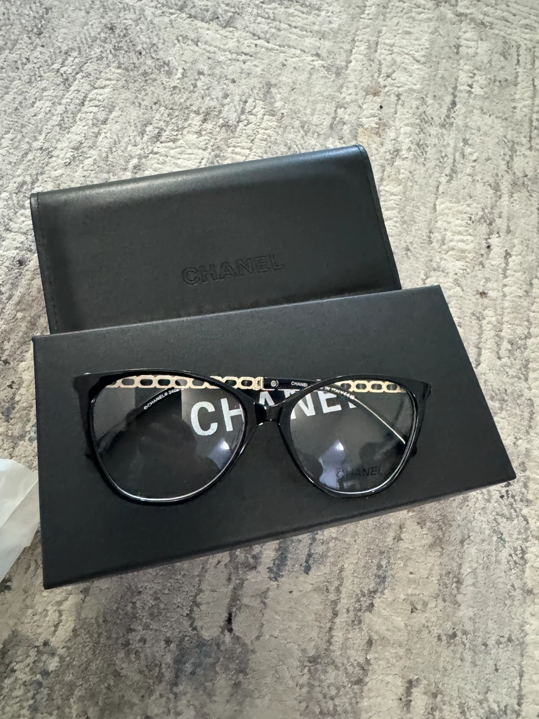 Chanel Black Chain Detail Eyeglasses high quality - photo 2