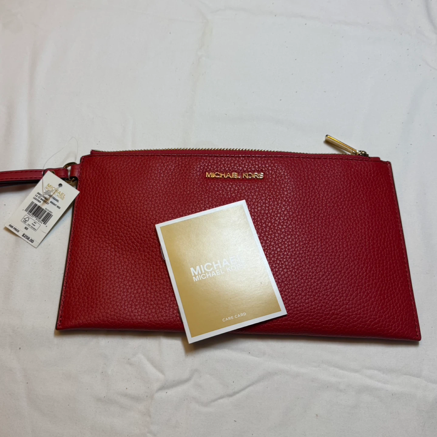 Michael Kors Red Leather Wristlet Clutch - photo 2