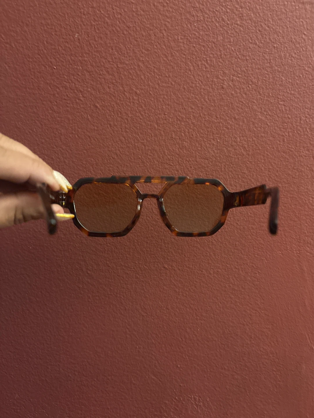 🌱 New Tortoiseshell Aviator Square Sunglasses - photo 2