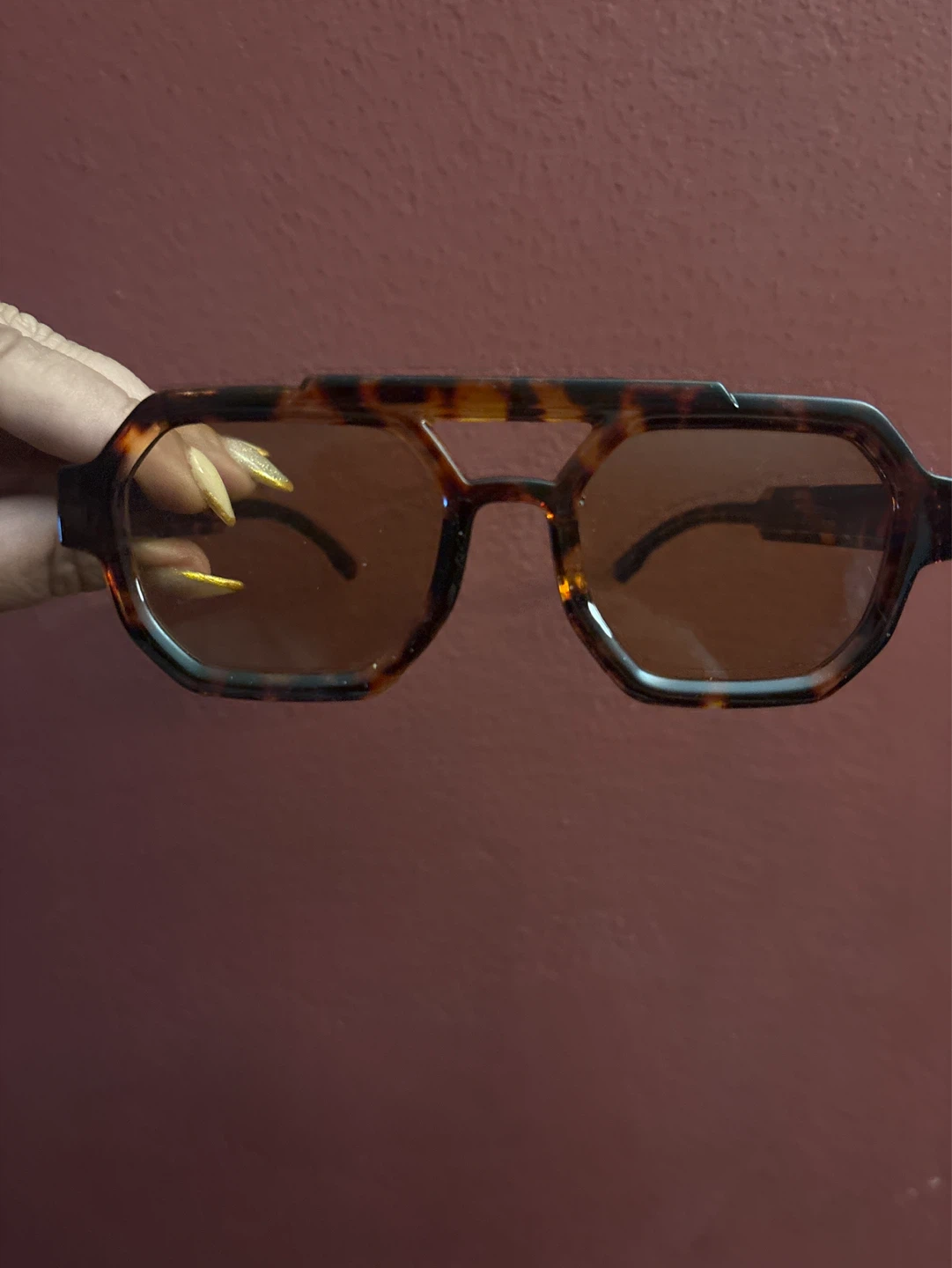 🌱 New Tortoiseshell Aviator Square Sunglasses - photo 5