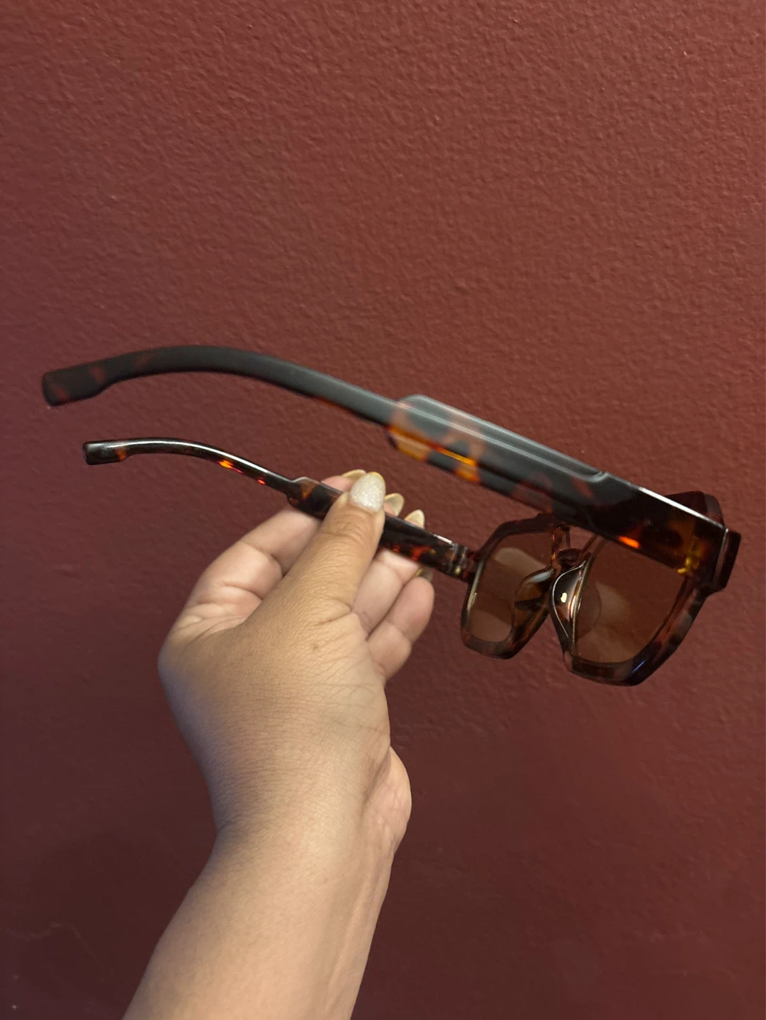 🌱 New Tortoiseshell Aviator Square Sunglasses - photo 3