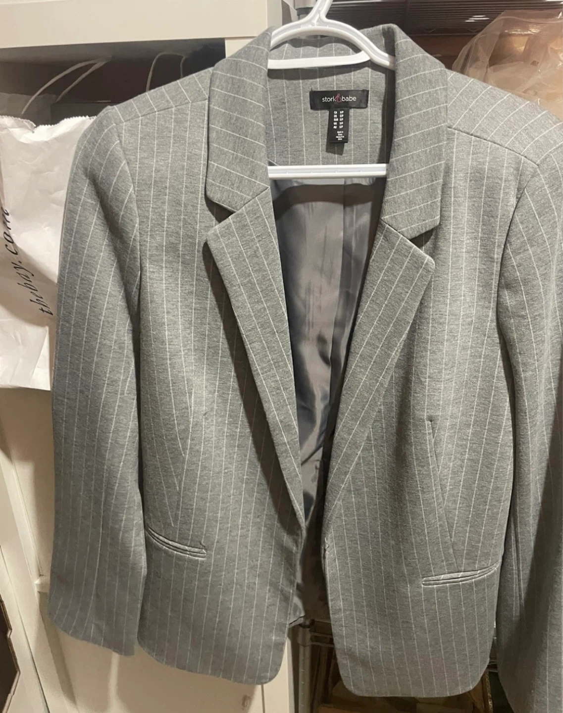 Stork & Babe Pinstripe Blazer - Size S - photo 2