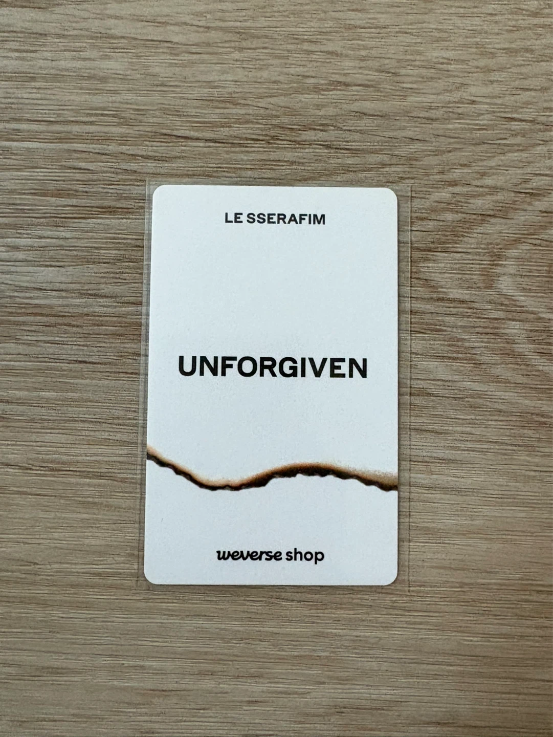 $4@1 LE SSERAFIM UNFORGIVEN Hong Eunchae Photocard - photo 4
