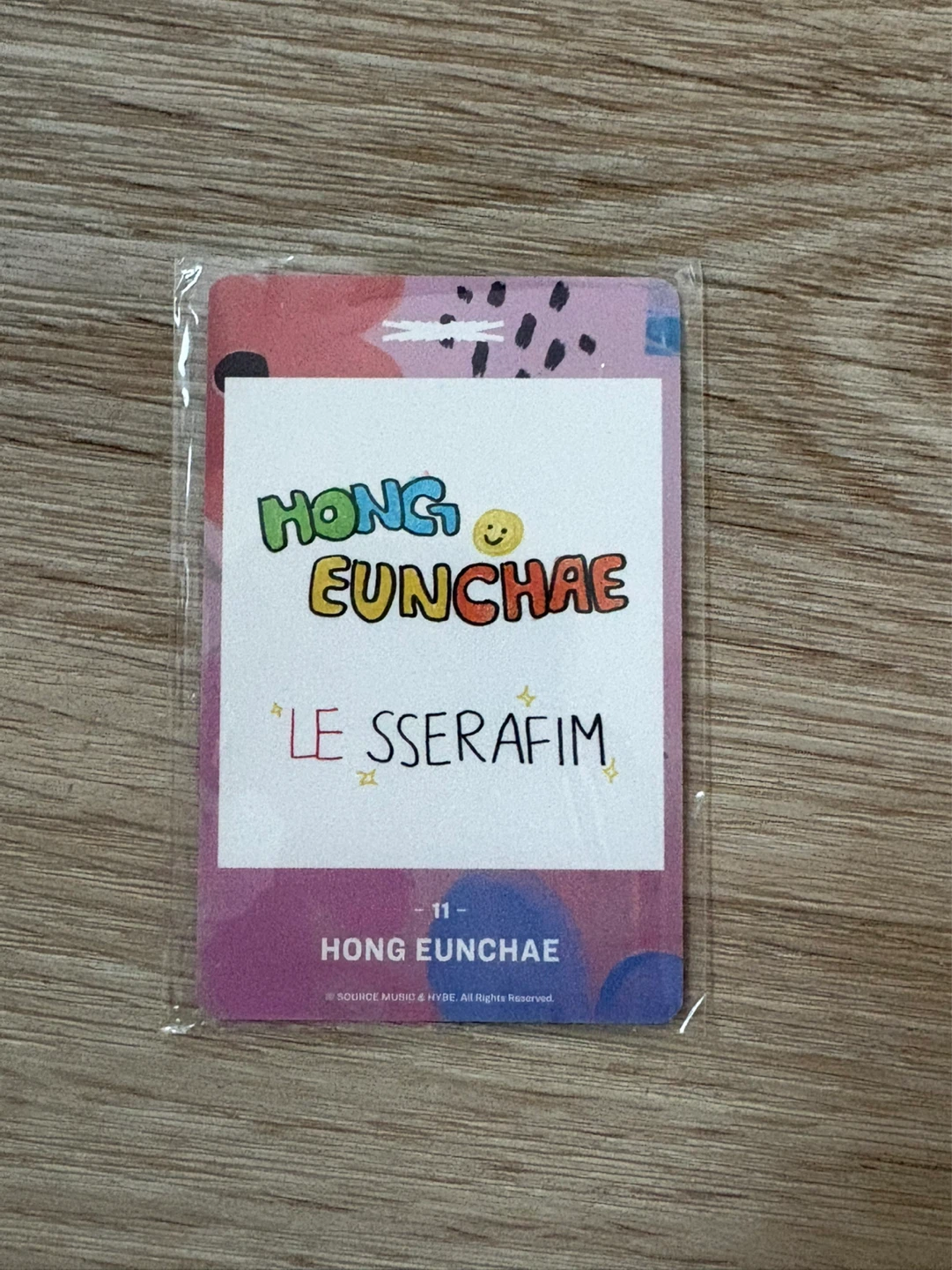 $4@1 LE SSERAFIM UNFORGIVEN Hong Eunchae Photocard - photo 2