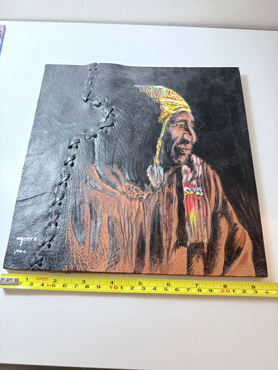 Aguirre Leather Embossed Art 1980
