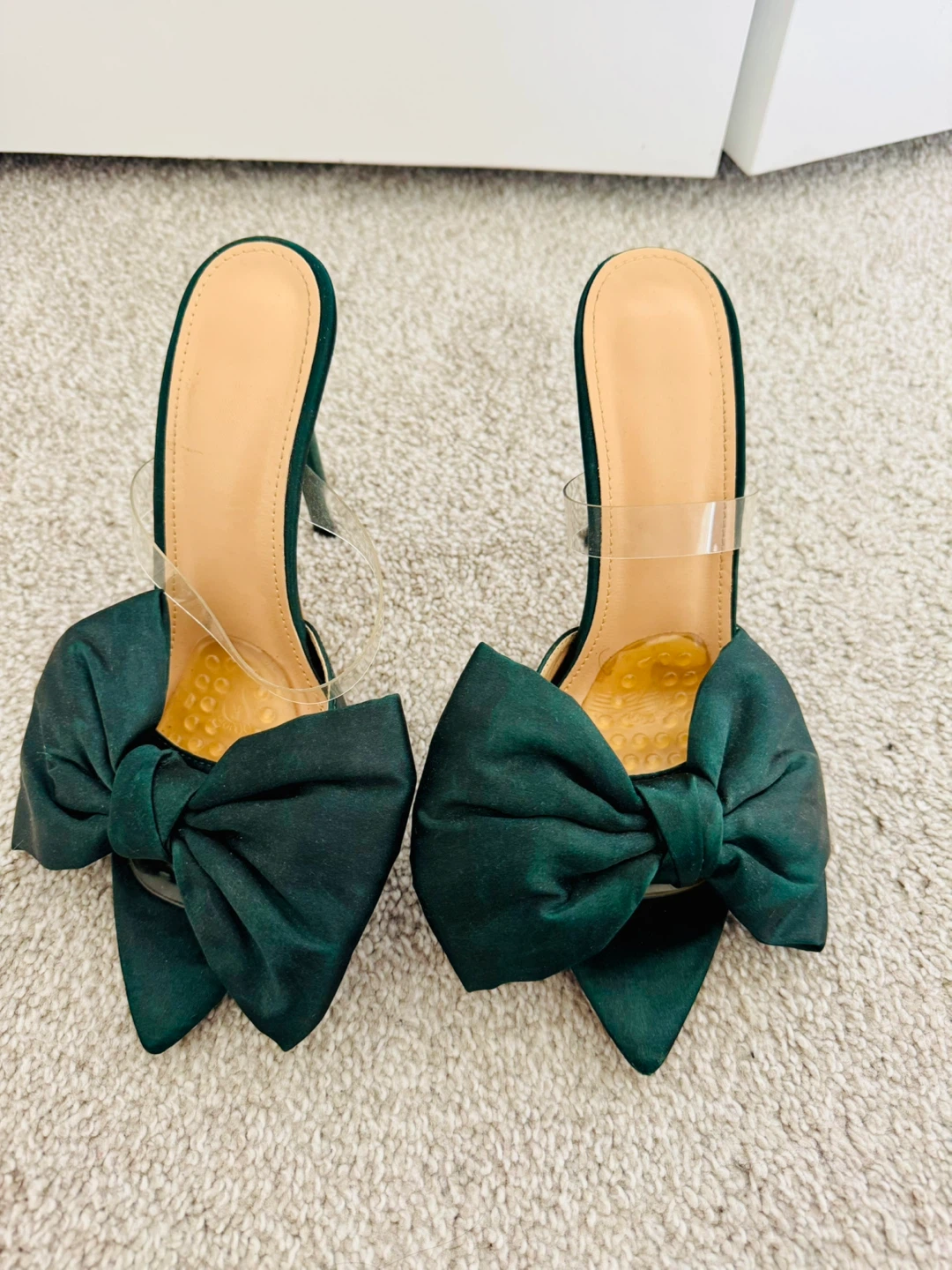 Green Bow Mules Heels