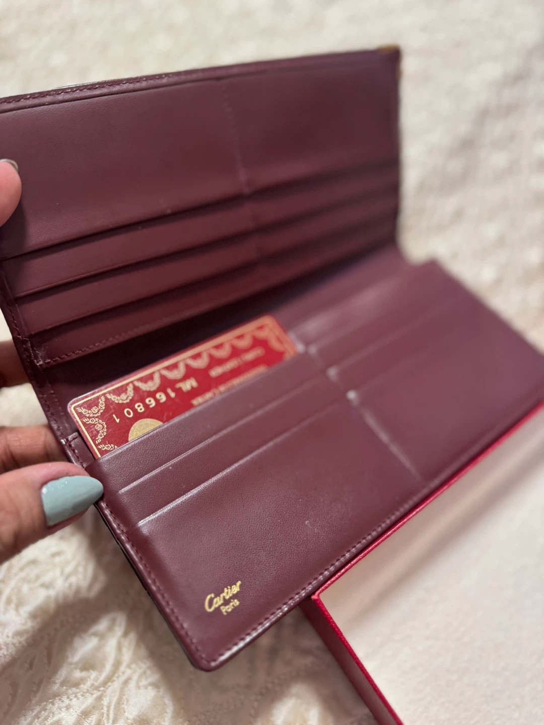 Cartier Burgundy Leather Wallet - photo 4