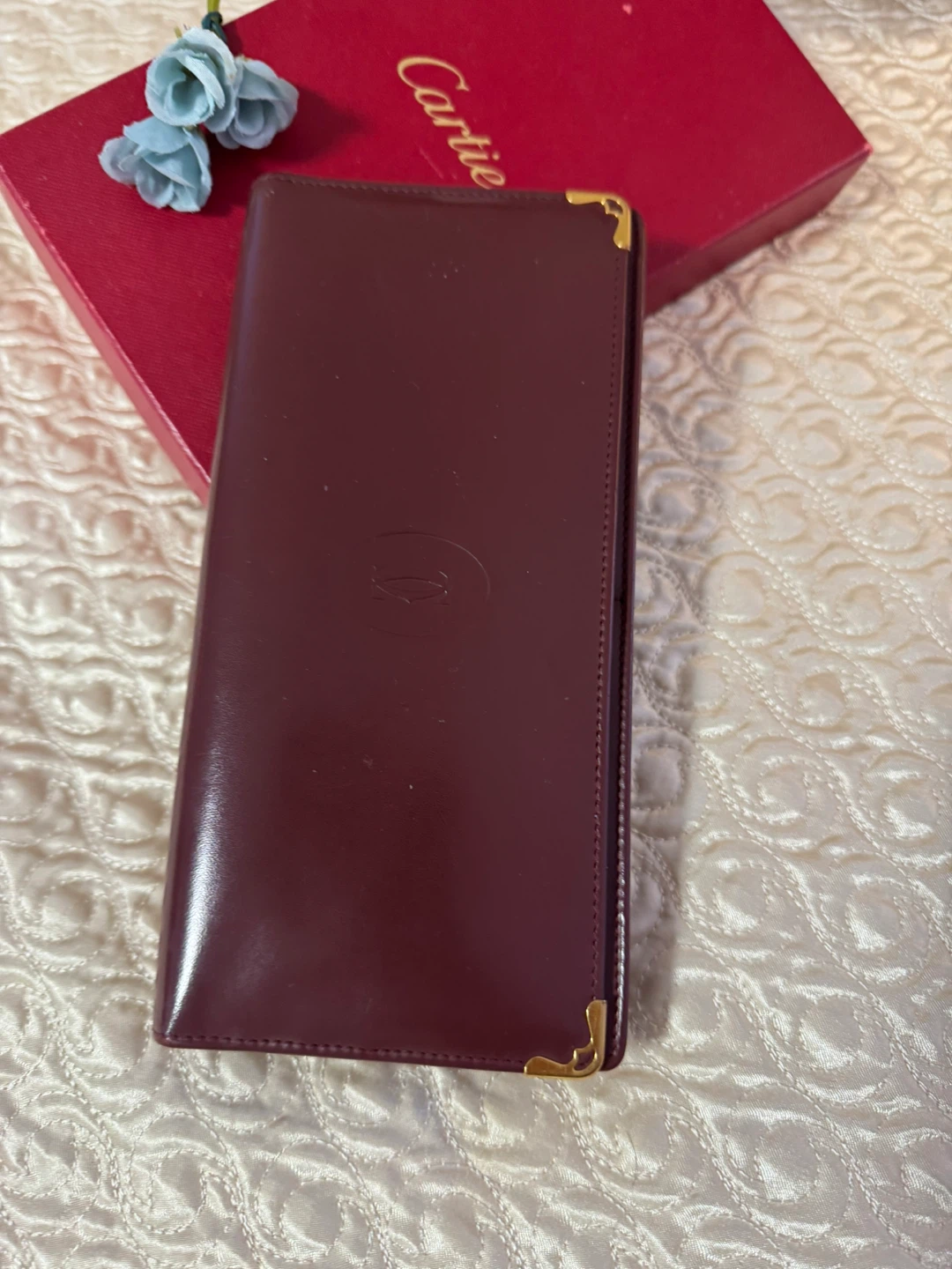 Cartier Burgundy Leather Wallet - photo 2