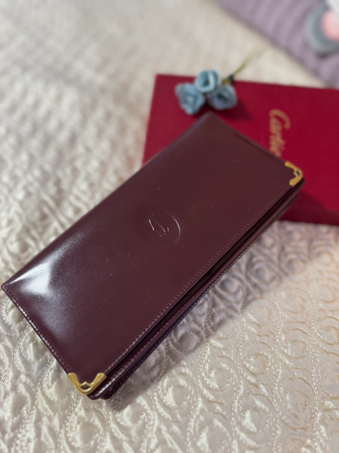 Cartier Burgundy Leather Wallet